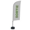 Beachflag Alu Wind Komplett-Set Exit Grau Deutsch ECO - 10