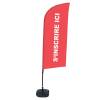 Beachflag Alu Wind Komplett-Set Hier Anmelden Grau Deutsch ECO - 30