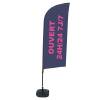 Beachflag Alu Wind Komplett-Set 24/7 Geöffnet Englisch ECO - 7