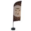 Beachflag Alu Wind Komplett-Set Kaffee Englisch Kreuzständer - 10