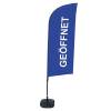 Beachflag Alu Wind Komplett-Set Geöffnet Blau Englisch - 30