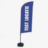 Beachflag Alu Wind Komplett-Set Testzentrum Blau Deutsch ECO - 1