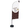 Beach Flag Alu Wind Set 310 With Water Tank Design Coffee To Go - 7