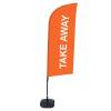 Beachflag Alu Wind Komplett-Set Take Away Orange Französisch - 17