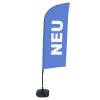 Beachflag Alu Wind Komplett-Set Neu Türkis Niederländisch - 32