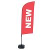 Beachflag Alu Wind Komplett-Set Neu Orange Englisch - 54