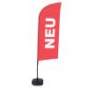 Beachflag Alu Wind Komplett-Set Neu Orange Englisch - 56