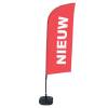 Beachflag Alu Wind Komplett-Set Neu Rot Niederländisch - 59