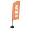 Beachflag Alu Wind Komplett-Set Neu Orange Englisch - 64