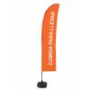 Beach Flag Budget Wind Complete Set Take Away Orange Spanish ECO - 3