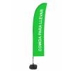 Beach Flag Budget Wind Complete Set Take Away Green Spanish ECO - 5