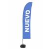 Beach Flag Budget Wind Komplettset Neu Blau Französisch - 1