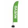 Beach Flag Budget Wind Complete Set New Green Spanish - 5