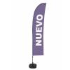 Beach Flag Budget Wind Komplettset Neu Violett Französisch ECO - 7