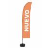 Beach Flag Budget Wind Komplettset Neu Orange Französisch - 10