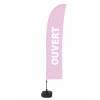 Beach Flag Budget Wind Komplettset Geöffnet Rosa Französisch ECO - 12