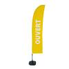 Beach Flag Budget Wind Complete Set Open Yellow Spanish ECO - 19