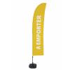 Beach Flag Budget Wind Complete Set Take Away Yellow Spanish ECO - 10