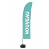 Beach Flag Budget Wind Komplettset Neu Violett Französisch ECO - 14