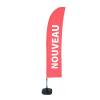 Beach Flag Budget Wind Komplettset Neu Orange Französisch - 21