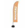 Beach Flag Budget Wind Complete Set New Orange Spanish - 22