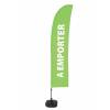 Beach Flag Budget Wind Komplettset Take Away Orange Französisch - 14