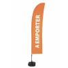 Beach Flag Budget Wind Complete Set Take Away Orange Spanish ECO - 16