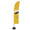 Beach Flag Budget Wind Complete Set Click & Collect Yellow French  ECO - 1