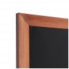 Kreidetafel Holz, flacher Rahmen, teak, 56x120 - 35