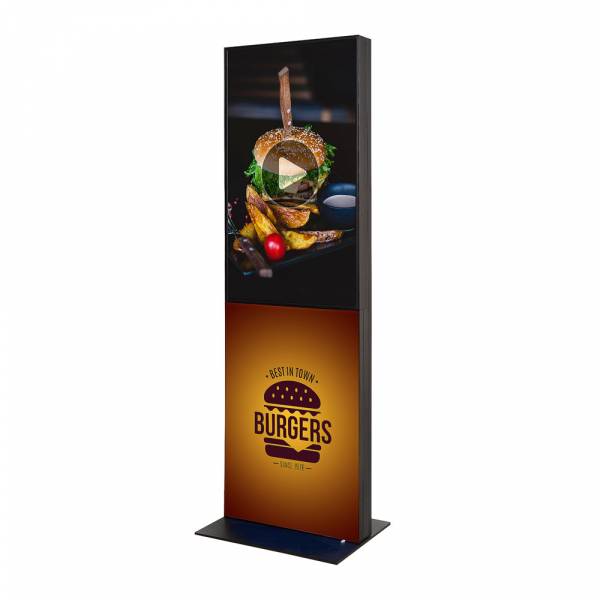 Digitale Spannstoff Infostele Mit 43" Samsung-Bildschirm