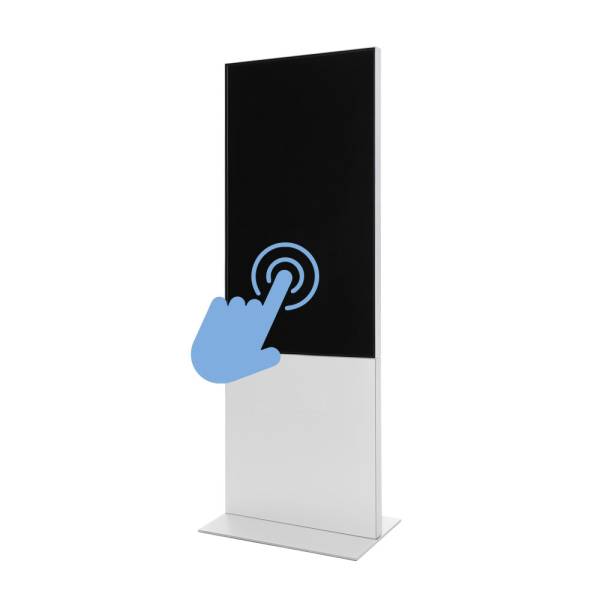 Smart Line Digitale Infotstele Mit 55" Samsung-Bildschirm Und Touchscreen Weiß