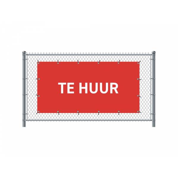 Zaun-Banner 200 x 100 cm Zu Vermieten Holländisch Rot