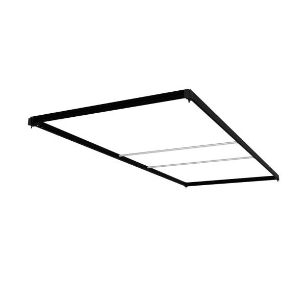FlexFrame Dach 100 x 250 cm Schwarz (incl. Extension Set 50 cm)