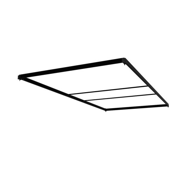 FlexFrame Dach 120 x 250 cm Schwarz (incl. Extension Set 50 cm)