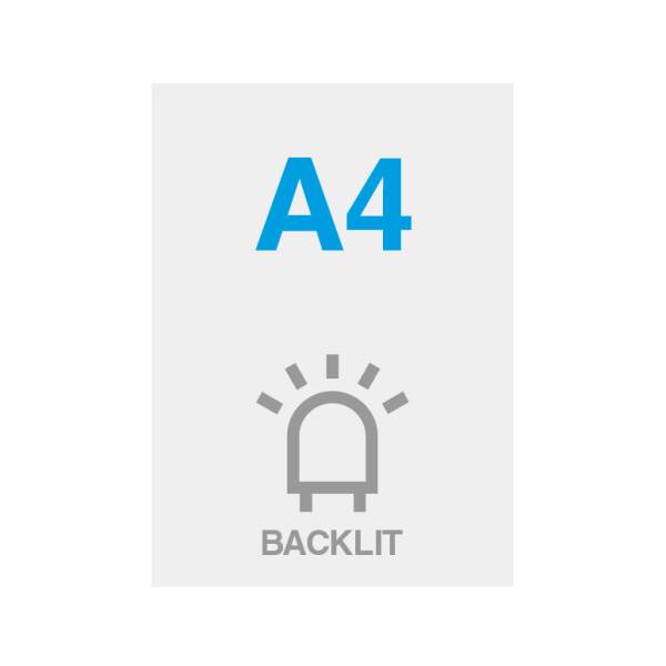 Premium Backlit PP Folie 200g/m2, Satin Oberfläche, A4 (210x297mm)