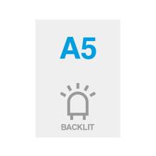 Premium Backlit PP Folie 200g/m2, Satin Oberfläche, A5 (148x210mm)