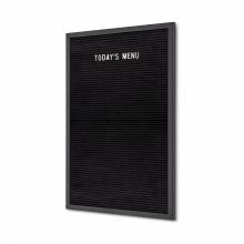 Letterboard Schwarz 40 x 60 cm, schwarzer Rahmen