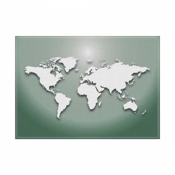 Tischsets Weltkarte Grün