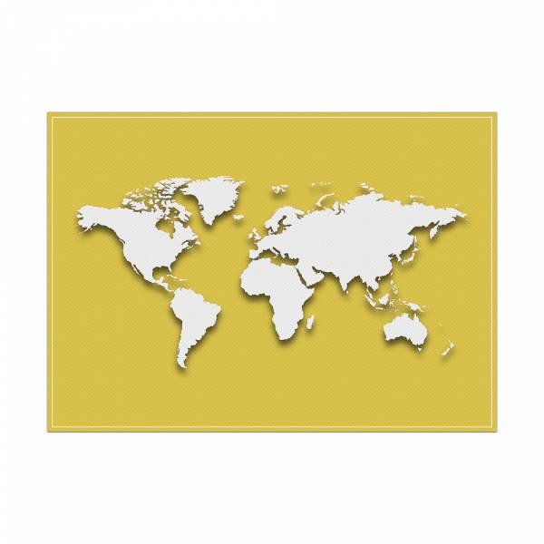 Tischsets Weltkarte Gelb