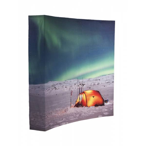 Pop-Up Fabric Premium 3x3 Curved Graphic