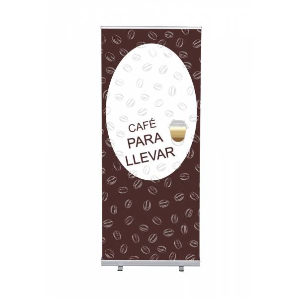 Roll-Banner Budget 85 Komplettset Kaffee To Go Spanisch