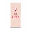 Roll-Banner Budget 85 Komplettset Hier Anmelden Blau Englisch - 10