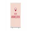 Roll-Banner Budget 85 Komplettset Hier Anmelden Blau Englisch - 11