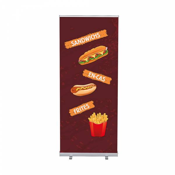 Roll-Banner Budget 85 Komplettset Snacks Französisch