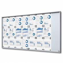 SLIM Schaukasten mit Schiebetüren (24xA4)