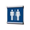 Türschild 15,5 x 15,5 cm Komplettset Herren/Damen Blau - 0