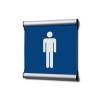 Türschild 15,5 x 15,5 cm Komplettset Herren/Damen Blau - 3