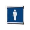Türschild 15,5 x 15,5 cm Komplettset Herren/Damen Blau - 5