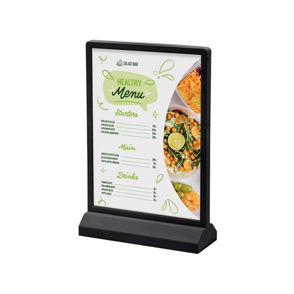 T Stand LED A5 Schwarz