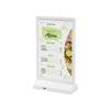 Format: DL (99 x 210 mm)Farbe: Weiß Menu Stand T LED - 1
